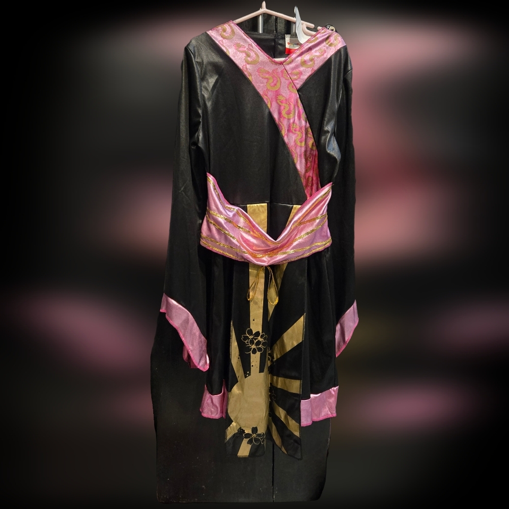 Girls Kung Fu dire costume, sz. 10-12 (large) - Picture 3 of 6